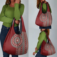 Tunisia Bakhnug Motif Grocery Bag Traditional Tunisian Embroidery Inspired - Wonder Print Shop