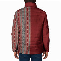 Tunisia Bakhnug Motif Padded Jacket Traditional Tunisian Embroidery Inspired - Wonder Print Shop