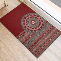 Tunisia Bakhnug Motif Rubber Doormat Traditional Tunisian Embroidery Inspired - Wonder Print Shop