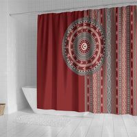 Tunisia Bakhnug Motif Shower Curtain Traditional Tunisian Embroidery Inspired - Wonder Print Shop