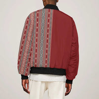 Tunisia Bakhnug Motif Sleeve Zip Bomber Jacket Traditional Tunisian Embroidery Inspired - Wonder Print Shop