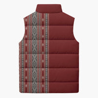 Tunisia Bakhnug Motif Sleeveless Puffer Jacket Traditional Tunisian Embroidery Inspired - Wonder Print Shop