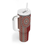 Tunisia Bakhnug Motif Tumbler With Handle Traditional Tunisian Embroidery Inspired - Wonder Print Shop