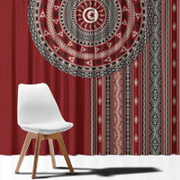Tunisia Bakhnug Motif Window Curtain Traditional Tunisian Embroidery Inspired - Wonder Print Shop