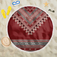 Tunisian Embroidery Pattern Beach Blanket - Wonder Print Shop