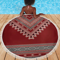 Tunisian Embroidery Pattern Beach Blanket - Wonder Print Shop