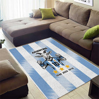 Blue Argentina 10 Goat Area Rug History Champions World Cup