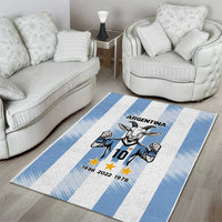 Blue Argentina 10 Goat Area Rug History Champions World Cup