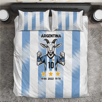 Blue Argentina 10 Goat Bedding Set History Champions World Cup