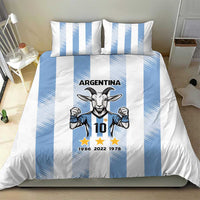 Blue Argentina 10 Goat Bedding Set History Champions World Cup