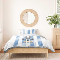 Blue Argentina 10 Goat Bedding Set History Champions World Cup