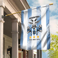 Blue Argentina 10 Goat Garden Flag History Champions World Cup