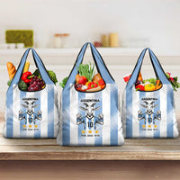 Blue Argentina 10 Goat Grocery Bag History Champions World Cup