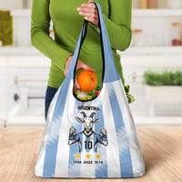 Blue Argentina 10 Goat Grocery Bag History Champions World Cup