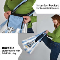 Blue Argentina 10 Goat Grocery Bag History Champions World Cup