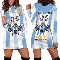 Blue Argentina 10 Goat Hoodie Dress History Champions World Cup