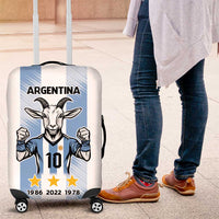 Blue Argentina 10 Goat Luggage Cover History Champions World Cup