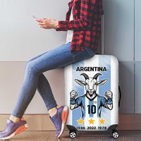 Blue Argentina 10 Goat Luggage Cover History Champions World Cup