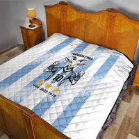 Blue Argentina 10 Goat Quilt History Champions World Cup