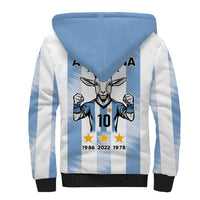Blue Argentina 10 Goat Sherpa Hoodie History Champions World Cup