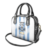 Blue Argentina 10 Goat Shoulder Handbag History Champions World Cup