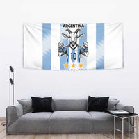 Blue Argentina 10 Goat Tapestry History Champions World Cup