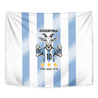 Blue Argentina 10 Goat Tapestry History Champions World Cup