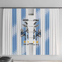 Blue Argentina 10 Goat Window Curtain History Champions World Cup