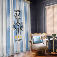 Blue Argentina 10 Goat Window Curtain History Champions World Cup