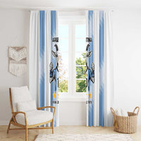 Blue Argentina 10 Goat Window Curtain History Champions World Cup