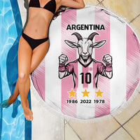 Pink Argentina 10 Goat Beach Blanket History Champions World Cup