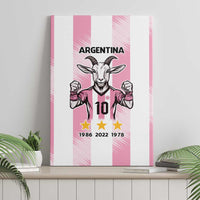 Pink Argentina 10 Goat Canvas Wall Art History Champions World Cup