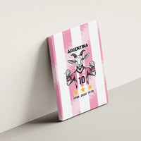 Pink Argentina 10 Goat Canvas Wall Art History Champions World Cup