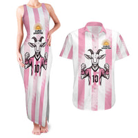 Pink Argentina 10 Goat Couples Matching Tank Maxi Dress and Hawaiian Shirt History Champions World Cup