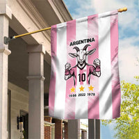 Pink Argentina 10 Goat Garden Flag History Champions World Cup