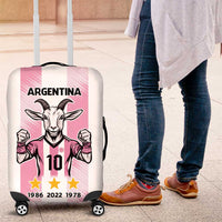 Pink Argentina 10 Goat Luggage Cover History Champions World Cup