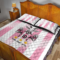 Pink Argentina 10 Goat Quilt Bed Set History Champions World Cup