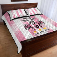 Pink Argentina 10 Goat Quilt Bed Set History Champions World Cup