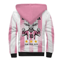 Pink Argentina 10 Goat Sherpa Hoodie History Champions World Cup