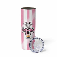 Pink Argentina 10 Goat Skinny Tumbler History Champions World Cup