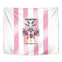 Pink Argentina 10 Goat Tapestry History Champions World Cup