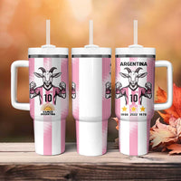 Pink Argentina 10 Goat Tumbler With Handle History Champions World Cup