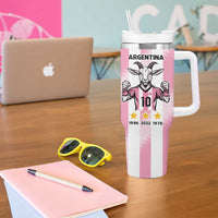 Pink Argentina 10 Goat Tumbler With Handle History Champions World Cup