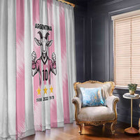 Pink Argentina 10 Goat Window Curtain History Champions World Cup
