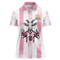Pink Argentina 10 Goat Women Polo Shirt History Champions World Cup