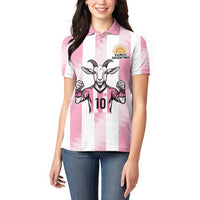 Pink Argentina 10 Goat Women Polo Shirt History Champions World Cup