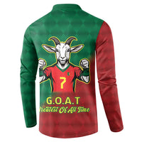 Portugal Seven Goat Flag Colors Button Sweatshirt