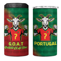 Portugal Seven Goat Flag Colors 4 in 1 Can Cooler Tumbler
