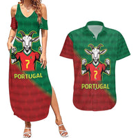Portugal Seven Goat Flag Colors Couples Matching Summer Maxi Dress and Hawaiian Shirt