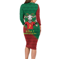 Portugal Seven Goat Flag Colors Family Matching Long Sleeve Bodycon Dress and Hawaiian Shirt